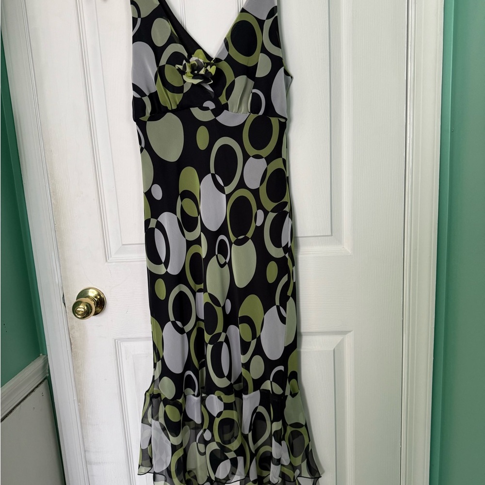 Jonathan Martin Black and White Sleeveless Maxi Dress